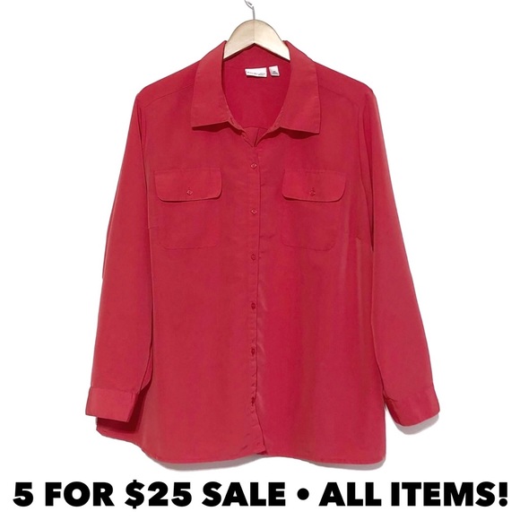 Kim Rogers Roll Tab Blouse - Picture 1 of 10